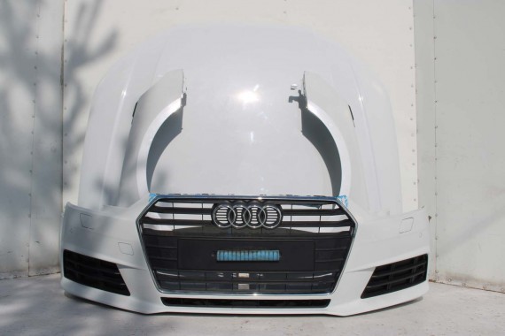 AUDI A4 8W PRZÓD maska błotniki zderzak pas przedni lampy wzmocnienie lampa FULL LED 2Y2Y LS9R Biały 8W0941033 8W0941034 T9 B9