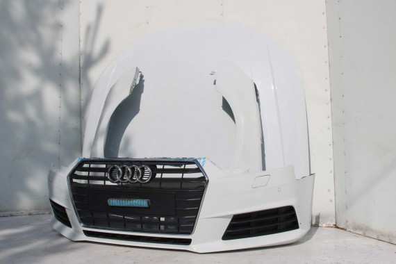 AUDI A4 8W PRZÓD maska błotniki zderzak pas przedni lampy wzmocnienie lampa FULL LED 2Y2Y LS9R Biały 8W0941033 8W0941034 T9 B9