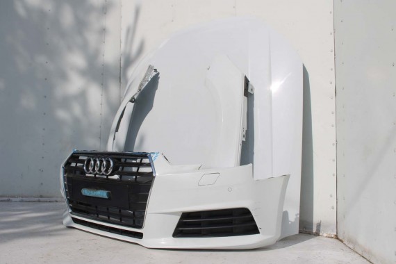 AUDI A4 8W PRZÓD maska błotniki zderzak pas przedni lampy wzmocnienie lampa FULL LED 2Y2Y LS9R Biały 8W0941033 8W0941034 T9 B9