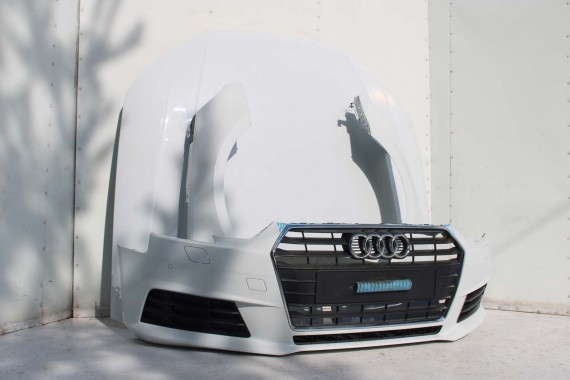 AUDI A4 8W PRZÓD maska błotniki zderzak pas przedni lampy wzmocnienie lampa FULL LED 2Y2Y LS9R Biały 8W0941033 8W0941034 T9 B9