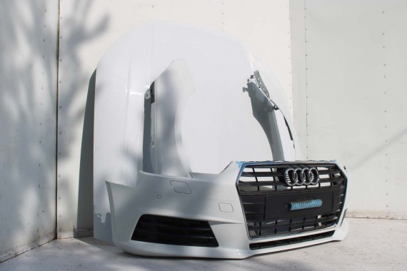 AUDI A4 8W PRZÓD maska błotniki zderzak pas przedni lampy wzmocnienie lampa FULL LED 2Y2Y LS9R Biały 8W0941033 8W0941034 T9 B9