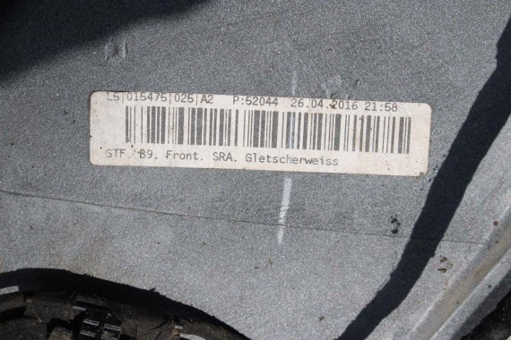 AUDI A4 8W PRZÓD maska błotniki zderzak pas przedni lampy wzmocnienie lampa FULL LED 2Y2Y LS9R Biały 8W0941033 8W0941034 T9 B9