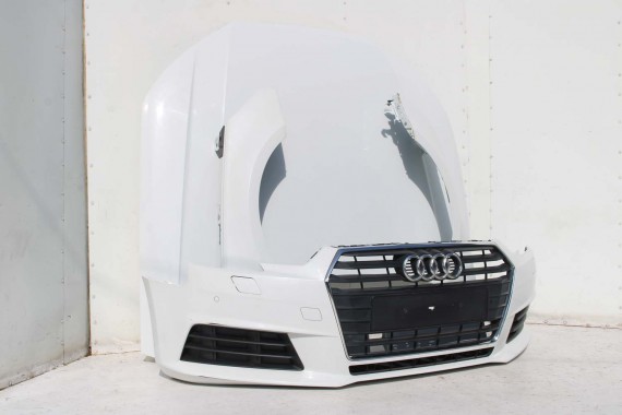 AUDI A4 8W PRZÓD maska błotniki zderzak przedni 2Y2Y LS9R Biały B9 8W0807065 8W0807611 8W0821105A 8W0821106A 8W0823029 8W0807681