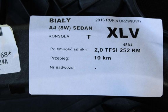 AUDI A4 A5 KONSOLA DESKA ROZDZIELCZA 8W1857001H KOKPIT PULPIT 8W1857001H czarna 8W1857001G 8W1857001F 8W1857001J 8W1857001H b9