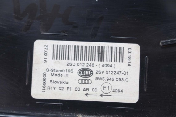 AUDI A4 8W SEDAN LAMPY LED TYLNE TYŁ 8W5945091C 8W5945092C 8W5945093C 8W5945094C 8W5 945 091 C lampa 8W B9 8W5945091B 8W5945092B