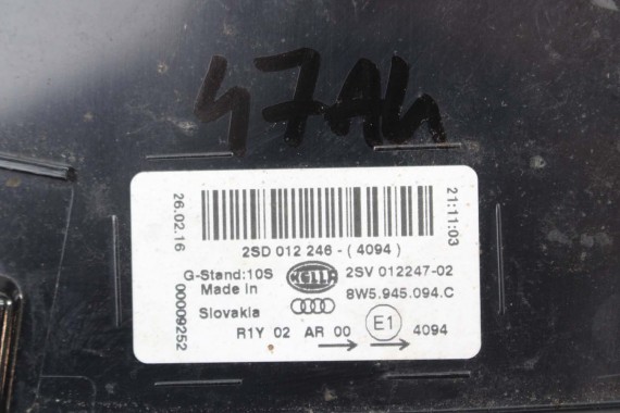 AUDI A4 8W SEDAN LAMPY LED TYLNE TYŁ 8W5945091C 8W5945092C 8W5945093C 8W5945094C 8W5 945 091 C lampa 8W B9 8W5945091B 8W5945092B