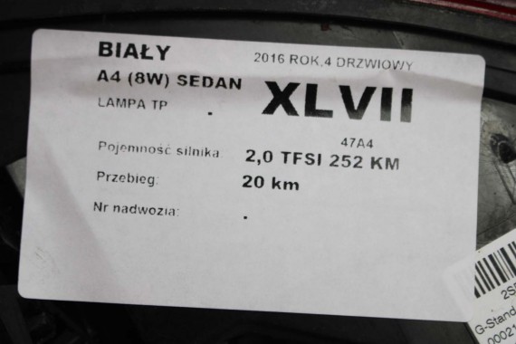 AUDI A4 8W SEDAN LAMPY LED TYLNE TYŁ 8W5945091C 8W5945092C 8W5945093C 8W5945094C 8W5 945 091 C lampa 8W B9 8W5945091B 8W5945092B