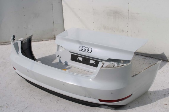 AUDI A4 SEDAN TYŁ ZDERZAK tylny + KLAPA BAGAŻNIKA 8W B9 2Y2Y LS9R biały ZESTAW KOMPLET 8W5827025 8W5807511 8W5807067 8W5807521