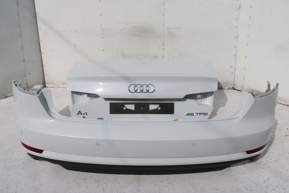 AUDI A4 SEDAN TYŁ ZDERZAK tylny + KLAPA BAGAŻNIKA 8W B9 2Y2Y LS9R biały ZESTAW KOMPLET 8W5827025 8W5807511 8W5807067 8W5807521