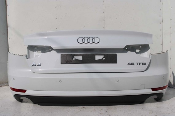 AUDI A4 SEDAN TYŁ ZDERZAK tylny + KLAPA BAGAŻNIKA 8W B9 2Y2Y LS9R biały ZESTAW KOMPLET 8W5827025 8W5807511 8W5807067 8W5807521