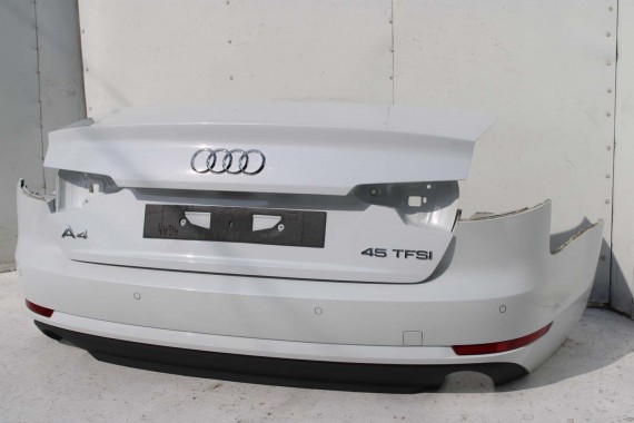 AUDI A4 SEDAN TYŁ ZDERZAK tylny + KLAPA BAGAŻNIKA 8W B9 2Y2Y LS9R biały ZESTAW KOMPLET 8W5827025 8W5807511 8W5807067 8W5807521
