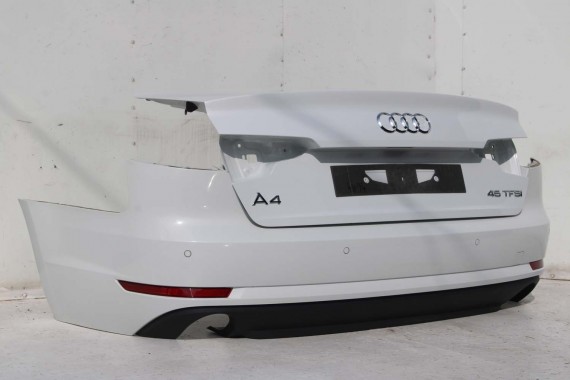 AUDI A4 SEDAN TYŁ ZDERZAK tylny + KLAPA BAGAŻNIKA 8W B9 2Y2Y LS9R biały ZESTAW KOMPLET 8W5827025 8W5807511 8W5807067 8W5807521