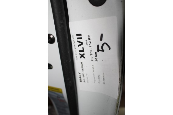 AUDI A4 SEDAN DRZWI PRAWE PRZÓD + TYŁ STRONA PRAWA LS9R 2Y przednie + tylne 2 sztuki 8W B9 biały LS9R 2Y2Y 8W0831052 8W5833052