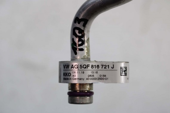 VW AUDI RURKI KLIMATYZACJI 5QF820741N 5QF820743C 5QF816721J KLIMY PRZEWÓD RURKA KOMPLET RUREK 2.0 TDi WĄŻ 5QF816721J 5QB816738B
