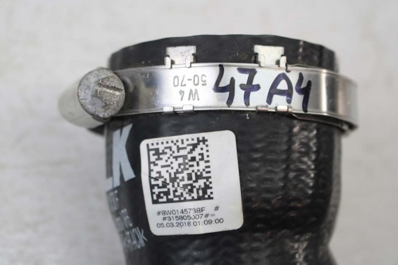 AUDI A4 A5 RURA INTERKULERA 8W0145738F 8W0 145 738 2.0 TFSi intercoolera wąż przewód 8W0145738H 8W0145738P 8W0145738F 8W0145738