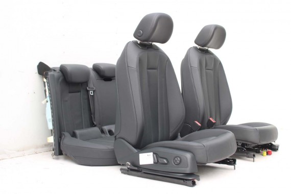 AUDI A4 8W SEDAN FOTELE KOMPLET FOTELI siedzeń siedzenia fotel tapicerka 8W5 8W skóra kolor czarny B9 fotele tapicerka czarna 8W
