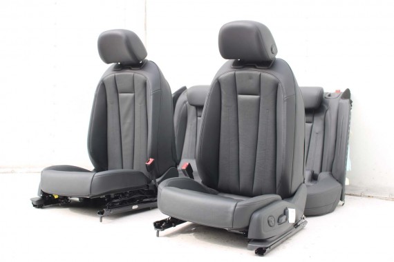 AUDI A4 8W SEDAN FOTELE KOMPLET FOTELI siedzeń siedzenia fotel tapicerka 8W5 8W skóra kolor czarny B9 fotele tapicerka czarna 8W