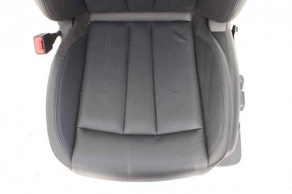 AUDI A4 8W SEDAN FOTELE KOMPLET FOTELI siedzeń siedzenia fotel tapicerka 8W5 8W skóra kolor czarny B9 fotele tapicerka czarna 8W