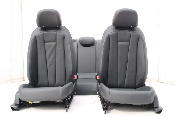 AUDI A4 8W SEDAN FOTELE KOMPLET FOTELI siedzeń siedzenia fotel tapicerka 8W5 8W skóra kolor czarny B9 fotele tapicerka czarna 8W