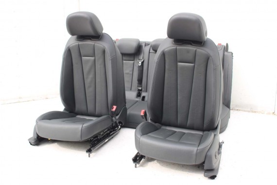 AUDI A4 8W SEDAN FOTELE KOMPLET FOTELI siedzeń siedzenia fotel tapicerka 8W5 8W skóra kolor czarny B9 fotele tapicerka czarna 8W