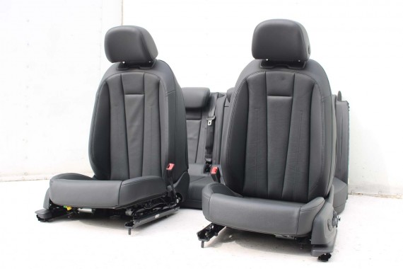 AUDI A4 8W SEDAN FOTELE KOMPLET FOTELI siedzeń siedzenia fotel tapicerka 8W5 8W skóra kolor czarny B9 fotele tapicerka czarna 8W