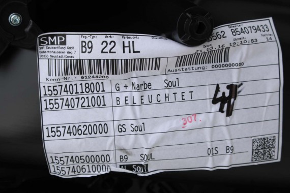 AUDI A4 8W BOCZEK BOCZKI DRZWI drzwiowe tapicerka SEDAN 8W 8W5 B9 skóra kolor czarny 8W1867103 8W1867104 8W0867303 8W0867304