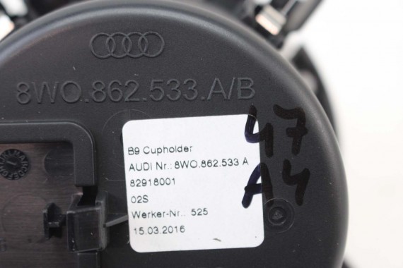 AUDI A4 A5 UCHWYT NA KUBEK PODŚWIETLANY 8W0862533A 8W0863276 8W0 862 533 A 8W0 863 276 8W0862533 8W0862533B 8W0862533C Ambiente