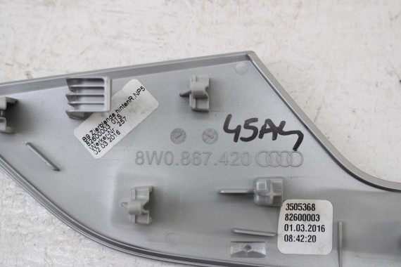 AUDI A4 LISTWY OZDOBNE DEKORY 8W1863969 8W1853189 8W1853190 8W0867409L 8W0867410L 8W0867419 8W0867420 dekor listwa 8W 8W1863969R