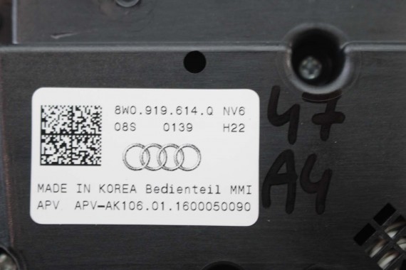 AUDI A4 A5 PANEL MMI GAŁKA STEROWANIA MMI 3G+ 8W0919614Q 8W0919614Q 8W0 919 614 Q 8W 8W0919614Q 8W0919614G 8W0919614Q 8W0919614G