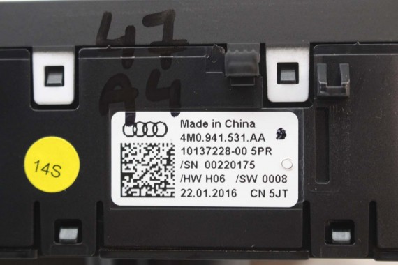 AUDI A4 A5 PANEL STEROWANIA BIEGAMI EPB 8W1713111C 8W1 713 111 C przycisk przyciski 8W 2015- 8W1713111C 8W1713111A 8W1713111C