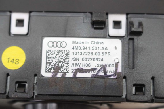 AUDI A4 A5 Q7 PRZEŁĄCZNIK ŚWIATEŁ 4M0941531AA 4M0941531N 4M0941531N 4M0941531AA 4M0941531N 4M0941531AA WŁĄCZNIK 4M0941531AA 8W
