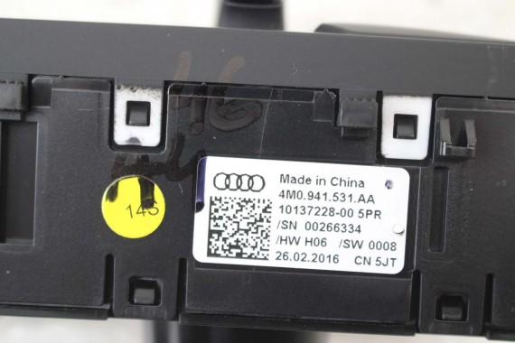AUDI A4 A5 Q7 PRZEŁĄCZNIK ŚWIATEŁ 4M0941531AA 4M0941531N 4M0941531N 4M0941531AA 4M0941531N 4M0941531AA WŁĄCZNIK 4M0941531AA 8W