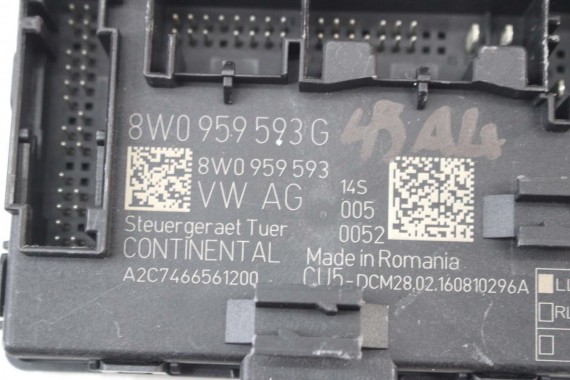 AUDI A4 A5 STEROWNIK MODUŁ DRZWI 8W0959592G 8W0959592 8W0959593G 8W0959593 8W0959595G 8W0959595 4M0959793G 4M0959792G 8W0959595G