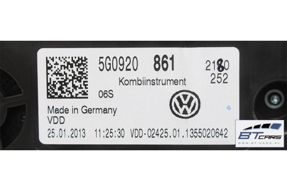 VW GOLF 7 VII ZEGARY LICZNIKI BENZYNA 5G0920861 5G0 920 861 WYŚWIETLACZ WIELOFUNKCYJNY MEDIUM ZEGAR BENZYNOWY ZESTAW WSKAŹNIKÓW