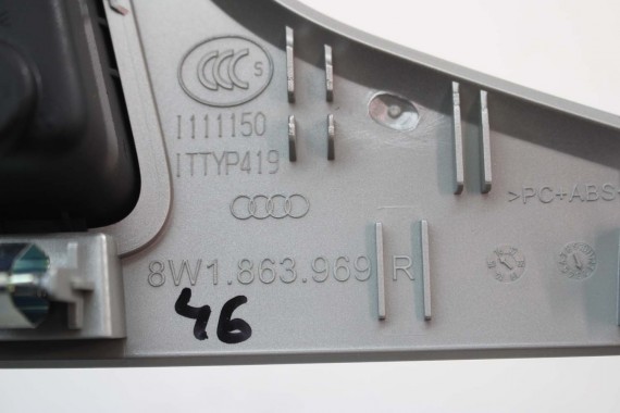 AUDI A4 LISTWY OZDOBNE DEKORY 8W1863969 8W1853189 8W1853190 8W0867409L 8W0867410L 8W0867419 8W0867420 dekor listwa 8W 8W1863969R