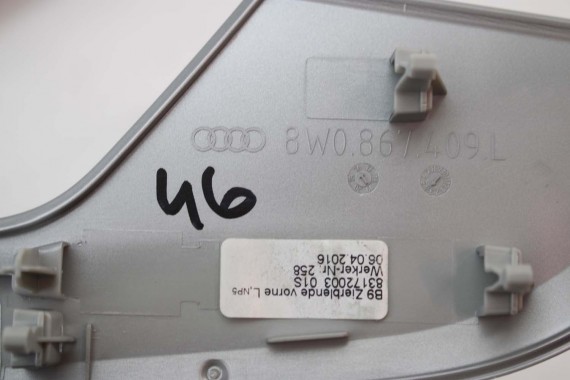 AUDI A4 LISTWY OZDOBNE DEKORY 8W1863969 8W1853189 8W1853190 8W0867409L 8W0867410L 8W0867419 8W0867420 dekor listwa 8W 8W1863969R