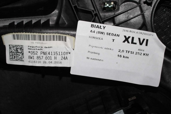 AUDI A4 A5 KONSOLA DESKA ROZDZIELCZA 8W1857001H KOKPIT PULPIT 8W1857001H czarna 8W1857001G 8W1857001F 8W1857001J 8W1857001H b9