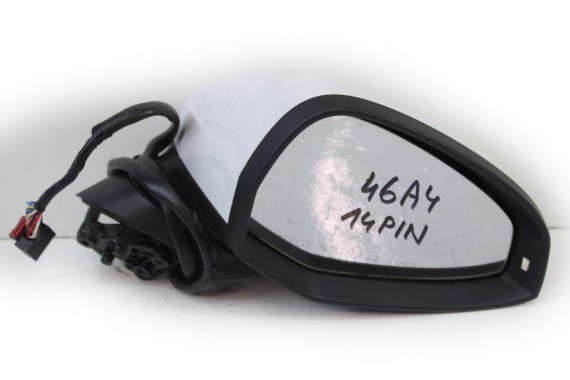 AUDI A4 LUSTERKO DRZWI PRAWE 14 pin 8W LS9R zewnętrzne pinów kabli przewodów 14pin LS9R biały 2Y2Y 8W1857410 8W0857536