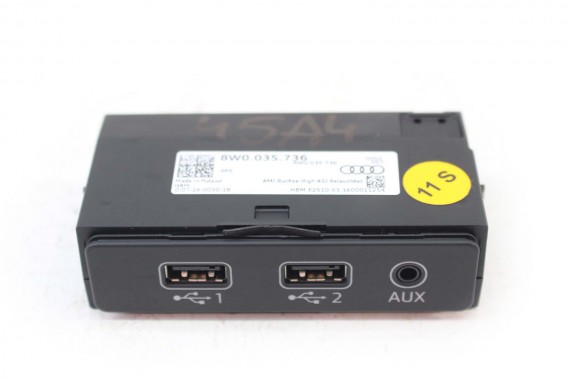 AUDI A4 A5 Q5 PORT USB PRZYŁĄCZE AUX 8W0035736 8W0 035 736 8W 80A R8 8S PANEL WEJŚCIE 8W0035736 8W0035736 8W0035736 8W0035736
