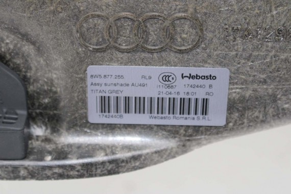 AUDI A4 SEDAN SZYBERDACH 8W5877041A 8W5 877 041 A 8W B9 8W5877041 8W5877071 3G5877795 8W5877049 8W5877049A 8W5877049B 8W5877255