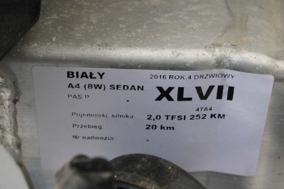 AUDI A4 8W PAS PRZEDNI PRZÓD WZMOCNIENIE + BELKA + CHŁODNICE WENTYLATOR 8W0121251K 8W0145805N 8W0959455 8W0121003A 8W0816411C B9