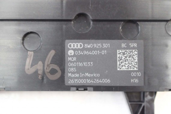 AUDI A4 PANEL Z PRZYCISKAMI PRZYCISKI 8W0925301BC 8W0 925 301 BC przycisk b9 f5 sterowania 8W0925301BC 8W0925301BC 8W0925301BC