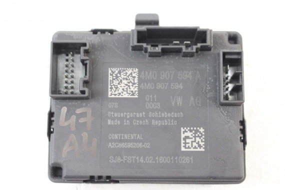 AUDI A4 A5 Q7 STEROWNIK SZYBERDACHU 4M0907594 moduł 4M0 907 594 8W 4M 4M0907594 4M0907594A 4K0907594AA 4K0907594AB 4M0907594
