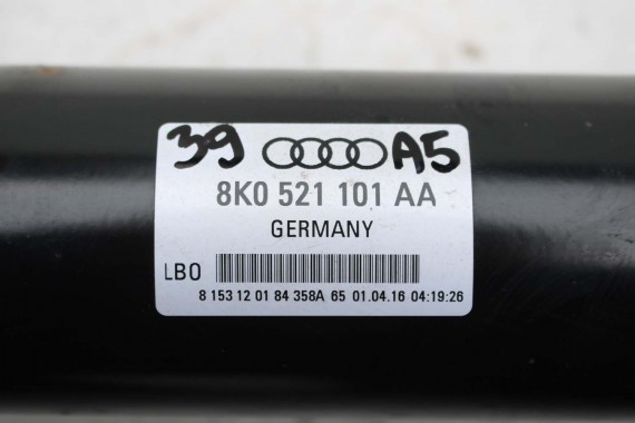 AUDI A4 A5 WAŁ KARDANA NAPĘDOWY 8K0521101AA 8K0 521 101 AA 8K 8T 4*4 Quattro napęd osi tył 4X4 8K0521101AA  8K0521101 8K0521101