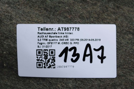 AUDI A7 NADKOLE TYŁ TYLNE 4G8810171D 4G8810172D 4G8 810 171 D 4G8810171B 4G8810172B 4G8810171C 4G8810172C 4G8810171D 4G8810172D