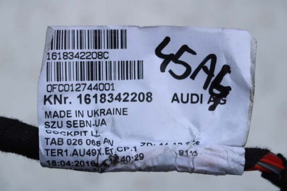 AUDI A4 A5 WIĄZKA ELEKTRYCZNA KONSOLI PRZEWODY 8W1971315 8W1971315 instalacja 8W1971315 8W1 971 315 8W1971315 8W1971315 8W B9