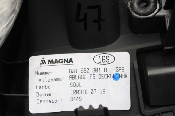 AUDI A4 A5 SCHOWEK KONSOLI KIEROWCY 8W1880301A 8W1 880 301 A 8W1880301A 8W 6PS czarny 8W1880301A 8W1880301 8W1880301D 8W1880301