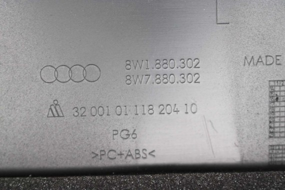 AUDI A4 A5 SCHOWEK KONSOLI PASAŻERA 8W1880302 8W1 880 302 STRONA PRAWA 8W 6PS czarny SCHOWKI 8W1880302 8W1880302B 8W1880302D