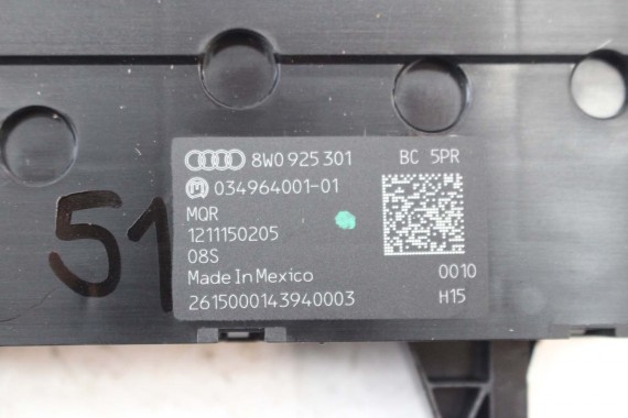 AUDI A4 PANEL Z PRZYCISKAMI PRZYCISKI 8W0925301BC 8W0 925 301 BC przycisk b9 f5 sterowania 8W0925301BC 8W0925301BC 8W0925301BC