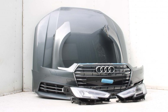 AUDI A4 8W PRZÓD maska błotniki zderzak pas przedni lampy wzmocnienie lampa FULL LED 0C0C LX7R szary 8W0941033 8W0941034 B9 0C